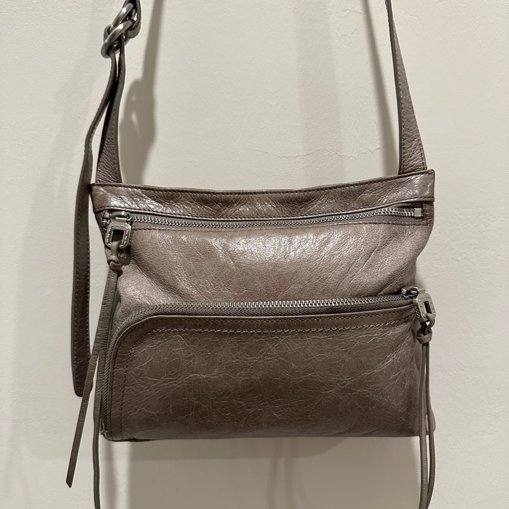 HOBO Brown Leather Crossbody Bag with Adjustable Strap